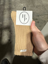 The Slouch Sock - Tan / White - Honor Pilates