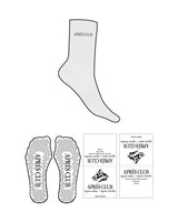 The Crew Sock - Heather - Lagree Tahoe - Top Logo - Embroidered - Blue - Triangle Shape Grip - Transparent