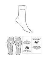 The Crew Sock - White - Lagree Tahoe - Top Logo - Embroidered - Green - Triangle Shape Grip - Transparent