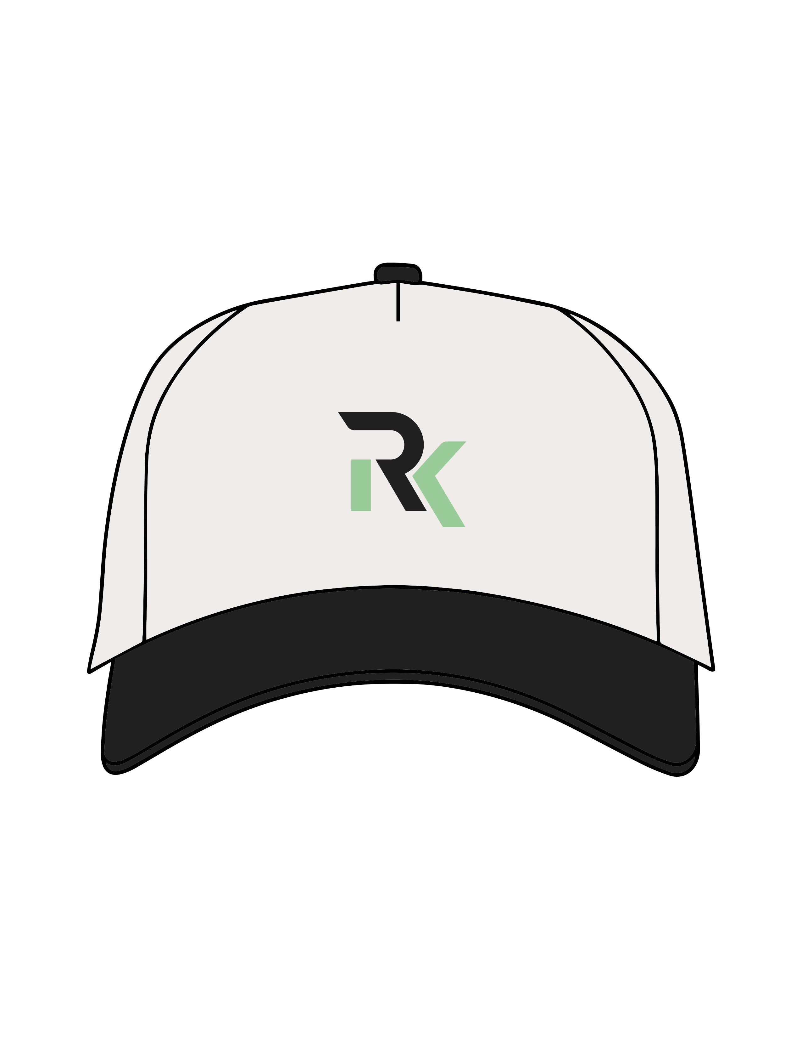 The Canvas Cap - Natural / Black - REKINECTED - Center Crown Icon - Embroidered - Full Color