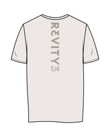 The Womens Tee - Bone - REVITY3 - Left Chest & Back Spine - Tone on Tone