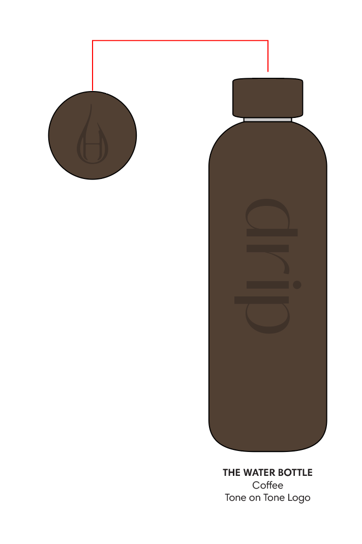The Water Bottle - Coffee - Drip Haus - 2 Logos - Coffee