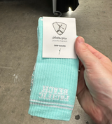 Mint Crew with White Grip - Pilates Plus PB