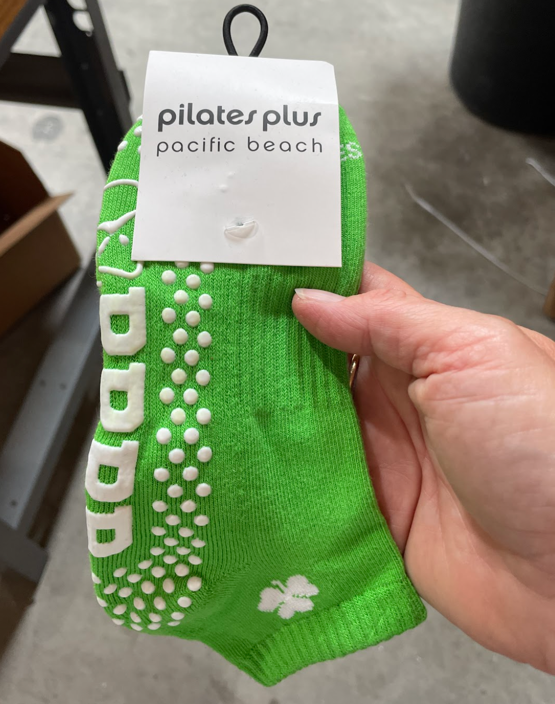 Ankle - Green Shamrock - White Grip - Pilates Plus PB