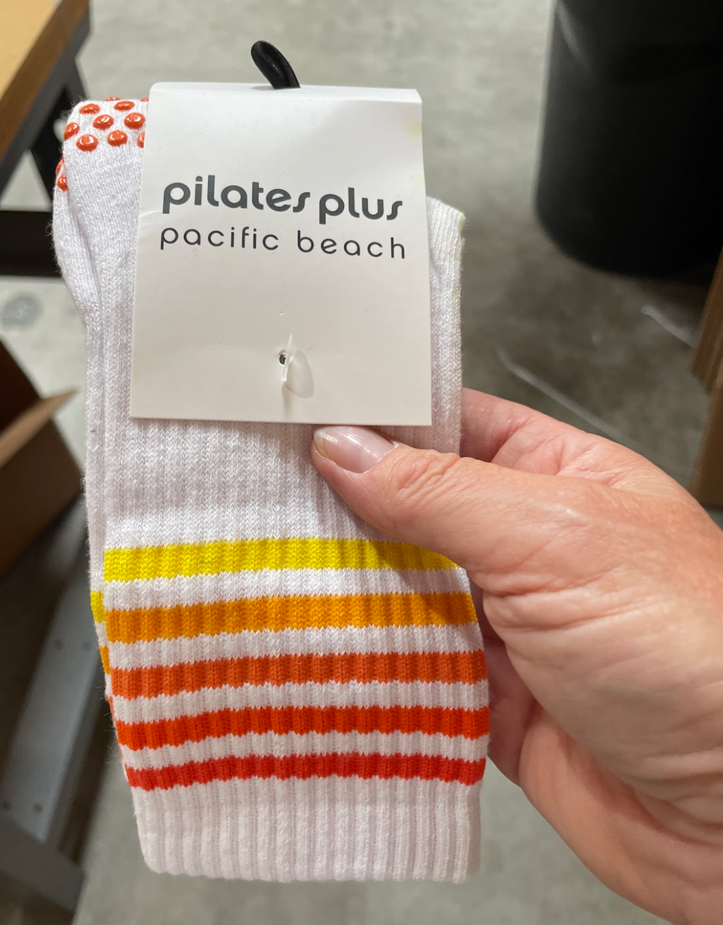 Crew - Sunset Ombre Stripe - Orange Grip - Pilates Plus PB