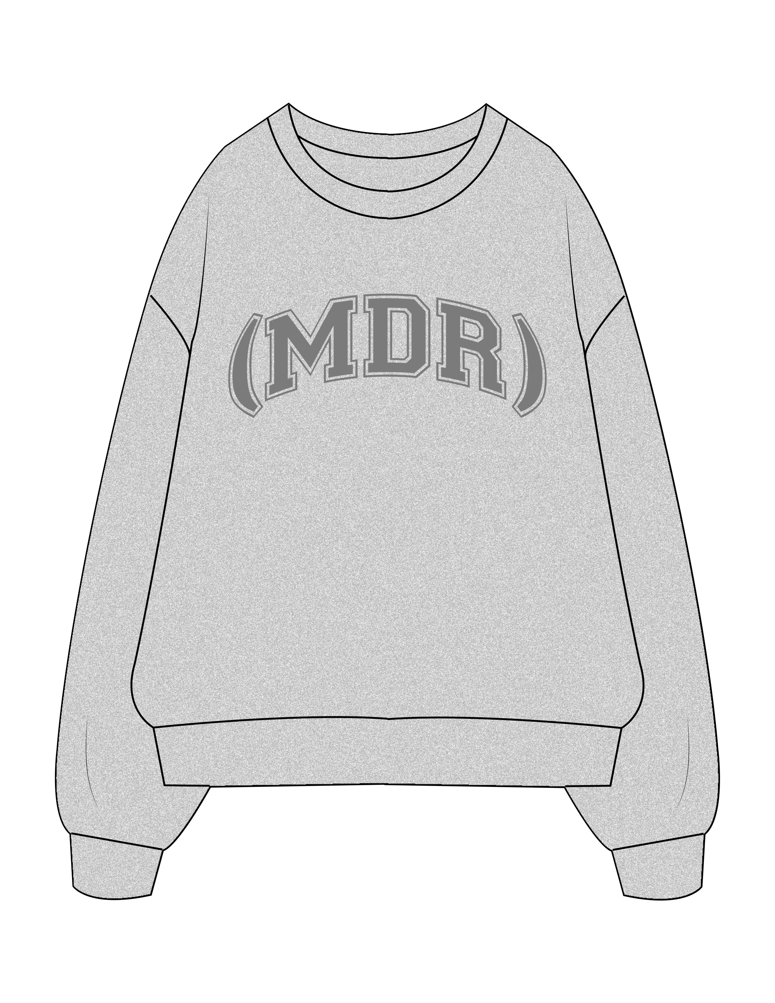 The Mens Crewneck - Heather - The Studio (MDR) - Center Chest (MDR) - Printed - Charcoal