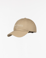 The Dad Hat - Khaki - TheDailyPilates - Center Chest Stacked - Embroidered - Off White