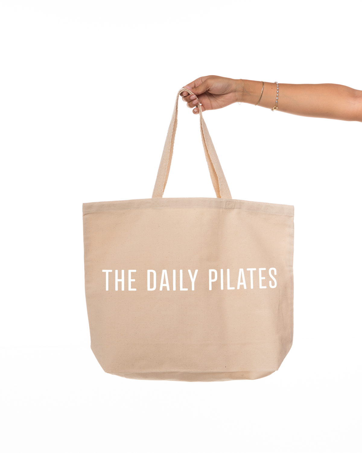 The Contrast Tote Bag - Natural / Natural  - Tone on Tone