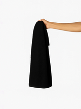 The Gym Towel - Black - Platinum Pilates - Left Bottom Corner Car - Embroidered- Full Color - THE GYM TOWEL BAG - Black - Center Body - Printed - White