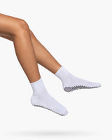 The 3/4 Crew Sock - Tan - TML - 2 Bars - Text Bottom - Chocolate - Triangle Shape Grip - Chocolate