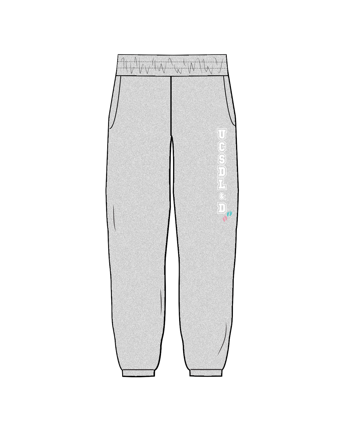The Classic Sweatpants - Heather - UCSD Labor & Delivery - White / Full Color