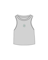 The Micro Rib Racer Crop - Heather - Sense Pilates - Chest - Printed- Green