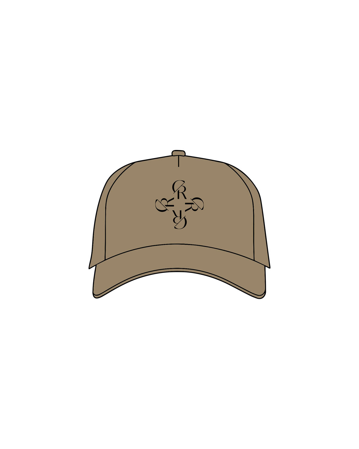 The Foam Trucker - Khaki - Core Reform - Center Crown Icon - Printed - Black