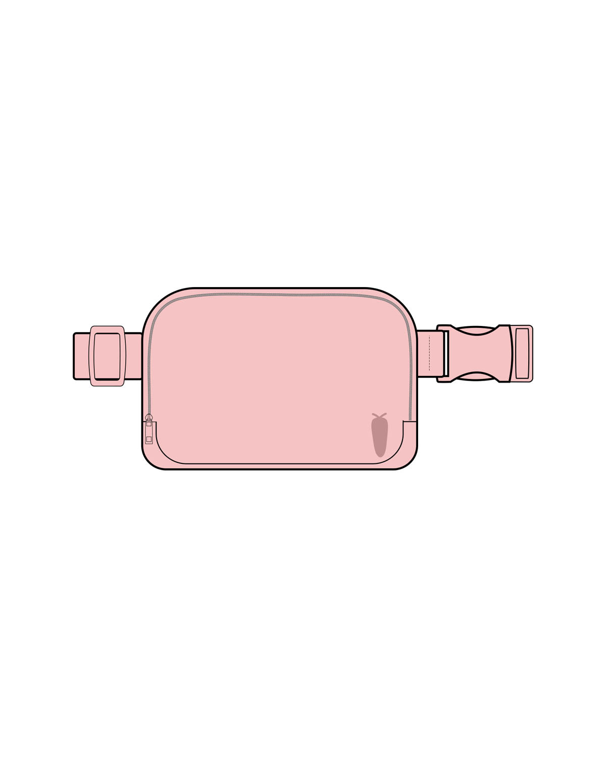 The Cross Body Bag - Pink - BlueCarrot - Left Side - Carrot - Printed - Tone on Tone