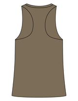 The Womens Full Length Tank - Olive - BODI MOMI - Center Chest Stacked - Printed - Bone