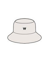 The Bucket Hat - Bone - The Wuwu - Center Crown - W - Embroidered - Black