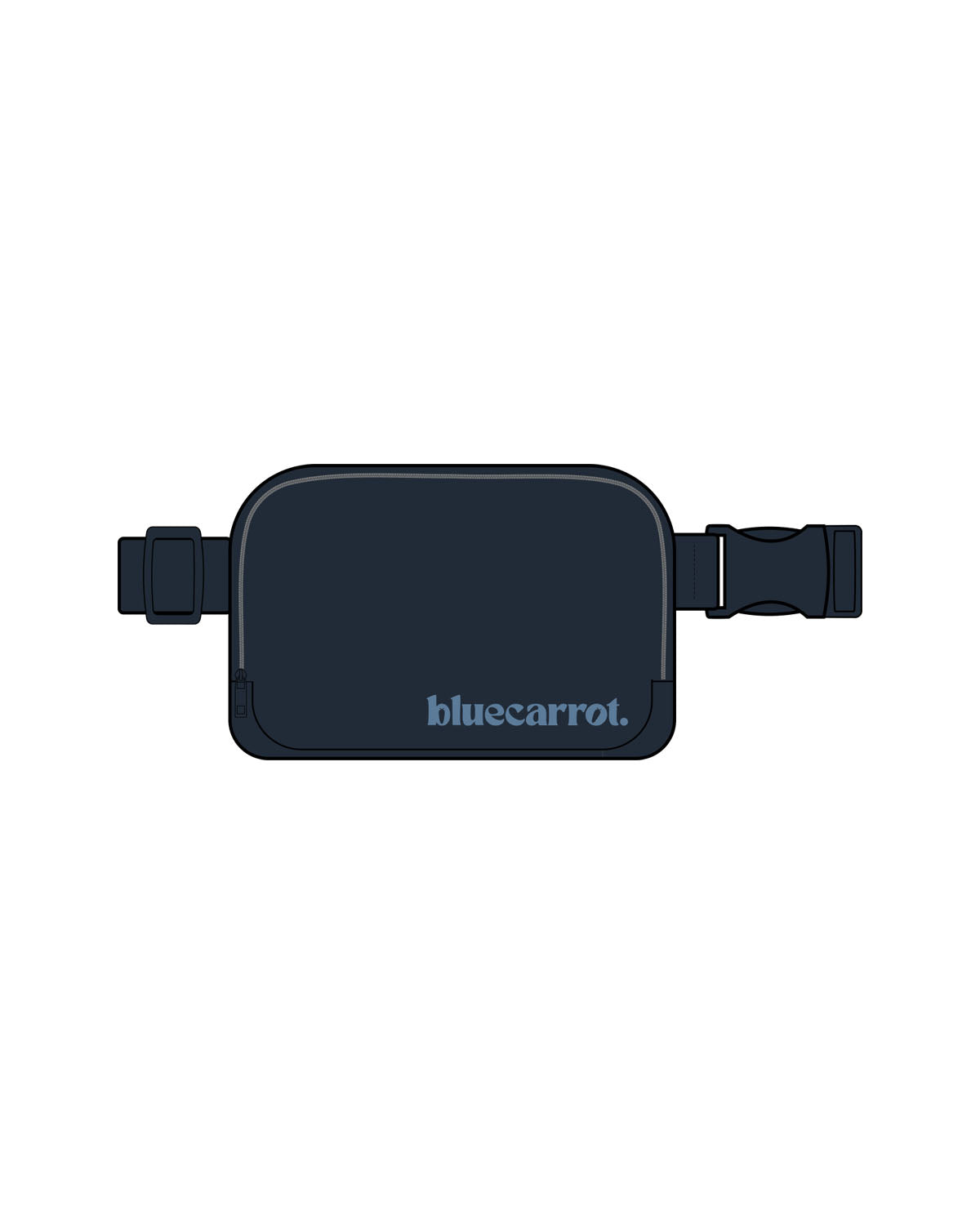 The Cross Body Bag - Navy - BlueCarrot - Left Side - Text - Printed - Blue