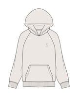 The Womens Hoodie - Bone - The Studio Cape - Left Chest & Back Center Arc - Printed - Tone on Tone