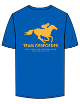 The Mens Tee - Royal - Bodi - Center Chest 2 Lines - Left Sleeve & Back Stacked - Printed - Gold