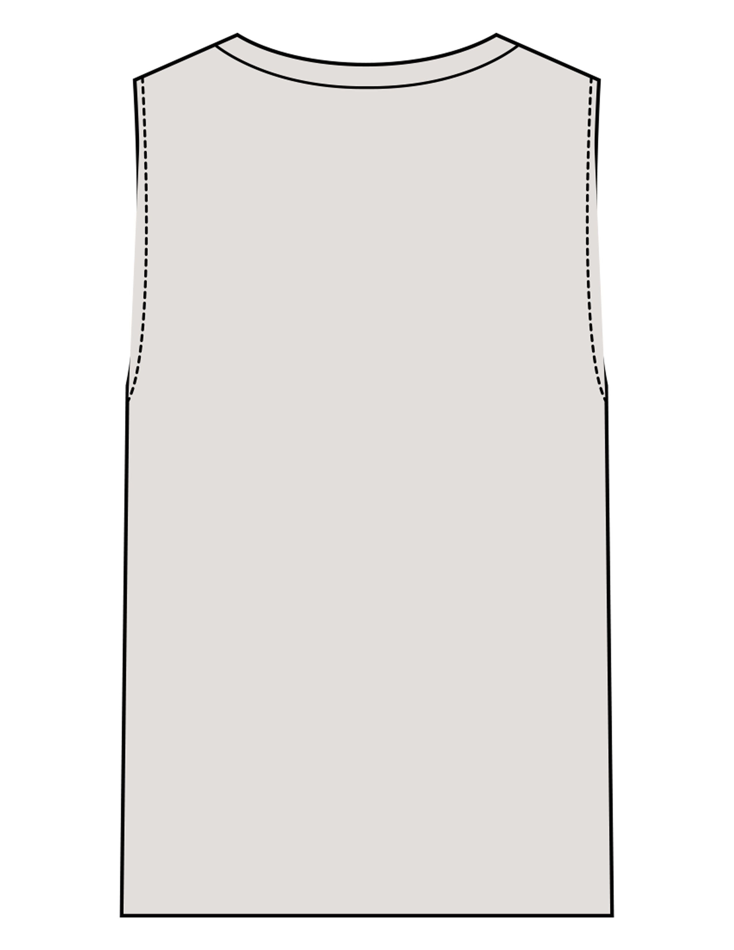 The Womens Heavyweight Tank - Washed Bone - BODI MOMI - Center Chest Stacked - Printed - Black