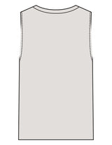 The Womens Heavyweight Tank - Washed Bone - BODI MOMI - Center Chest Stacked - Printed - Black