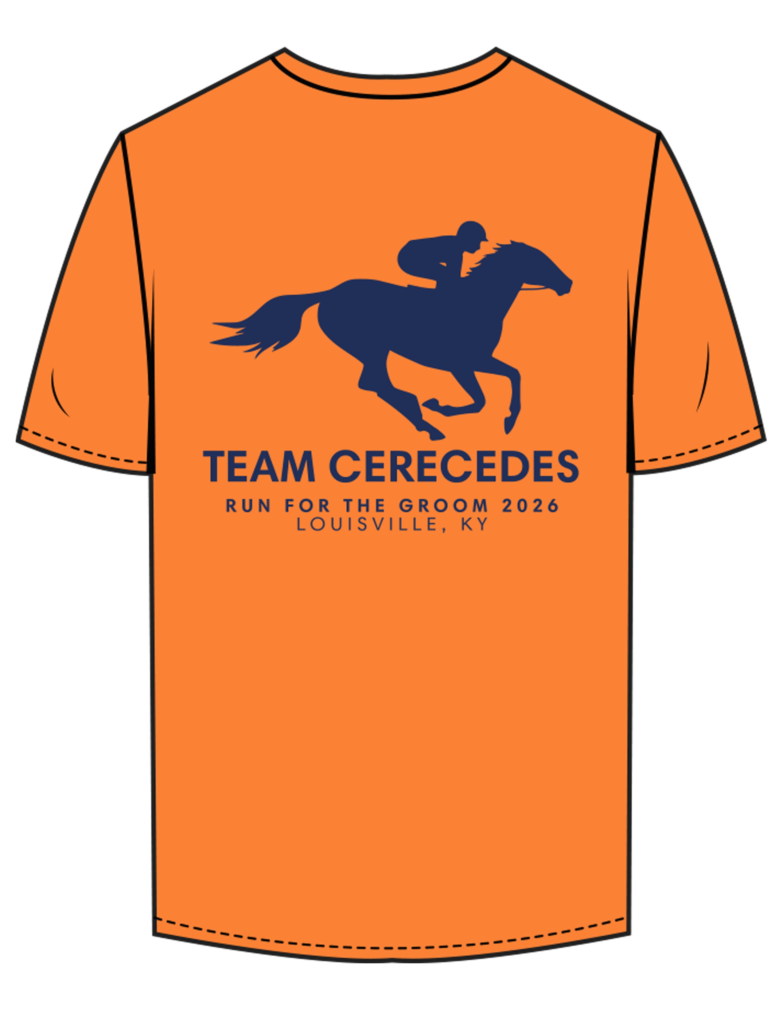 The Mens Tee - Orange - Bodi - Center Chest X - Left Sleeve & Back Stacked - Printed - Cobalt