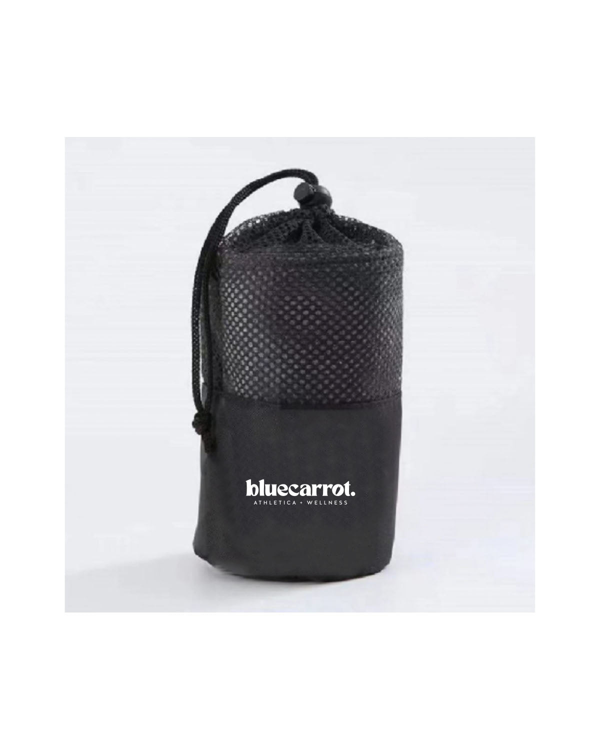 The Gym Towel - White - BlueCarrot - Bottom - Embroidered - Blue  Gym Bag - Black - Text Stacked - Printed - White