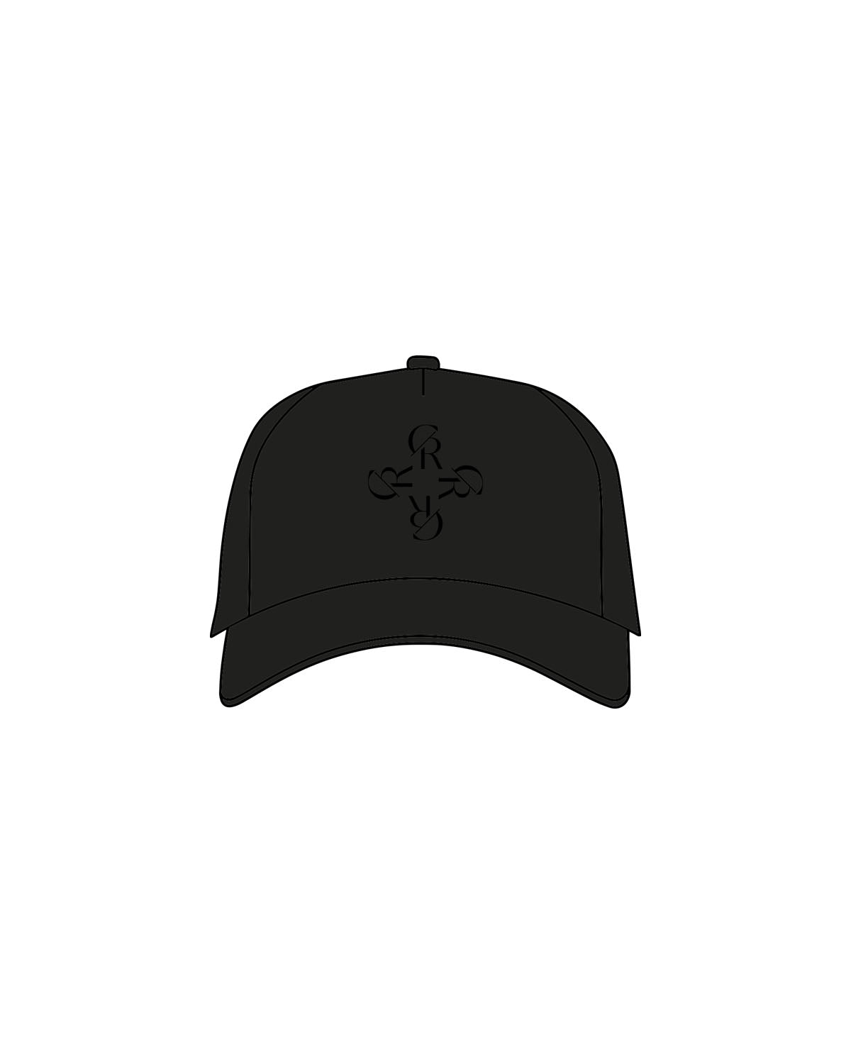 The Foam Trucker - Black - Core Reform - Center Crown Icon - Embroidered - Tone on Tone