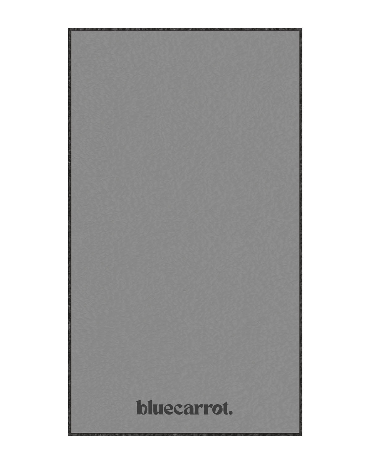 The Gym Towel - Gray - BlueCarrot - Bottom - Embroidered - Tone on Tone - Gym Bag - Black - Text Stacked - Printed - White