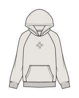 The Womens Hoodie - Washed Bone - Core Reform - Center Chest - Printed - Black