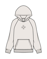 The Womens Hoodie - Bone - Core Reform - Center Chest - Printed - Black