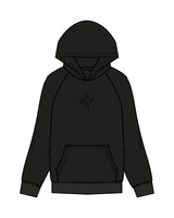 The Womens Hoodie - Black - Core Reform - Center Chest - Printed - Tone on Tone