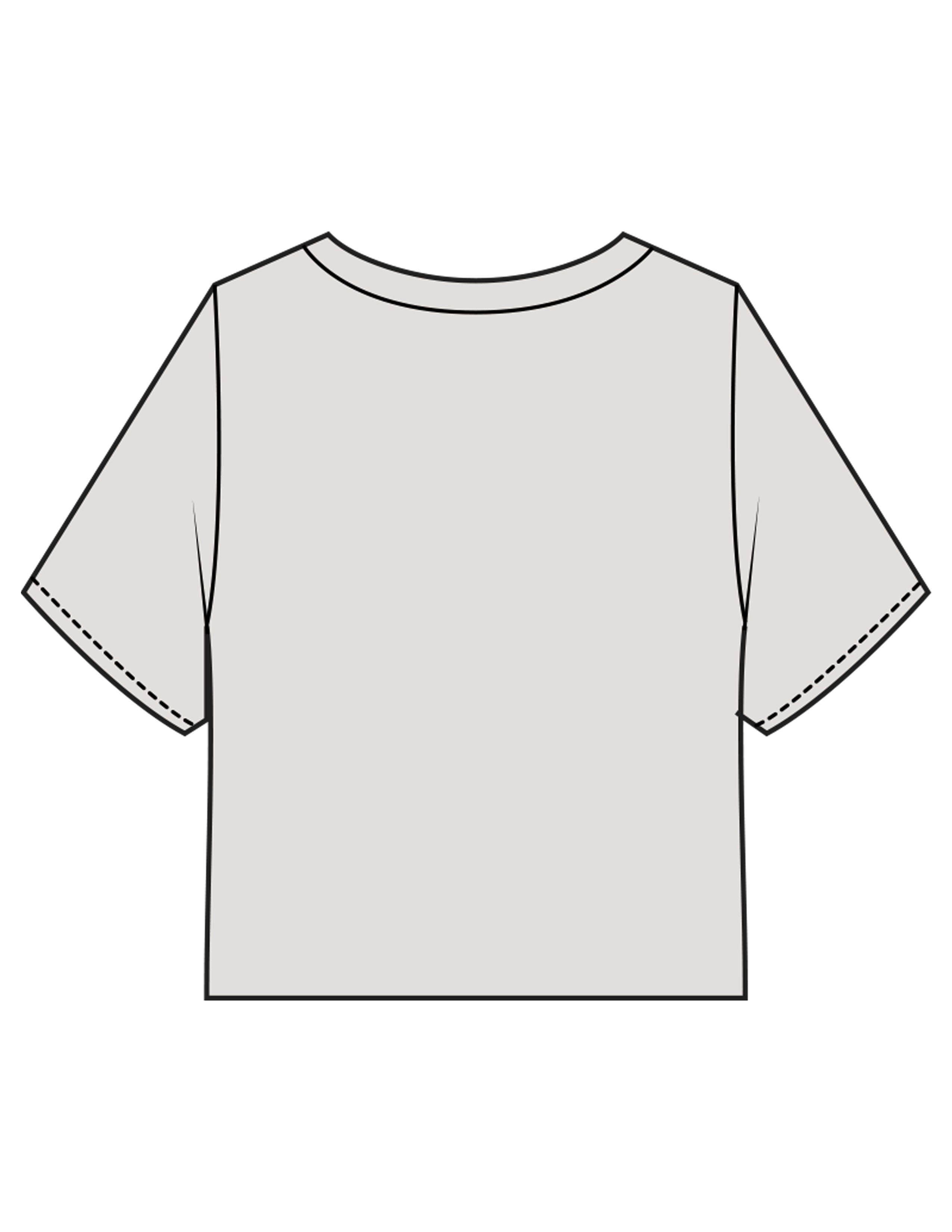 The Heavyweight Crop Tee - Washed Bone - BODI MOMI - Center Chest - Printed - Charcoal