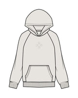 The Womens Hoodie - Washed Bone - Core Reform - Center Chest - Printed - Tone on Tone