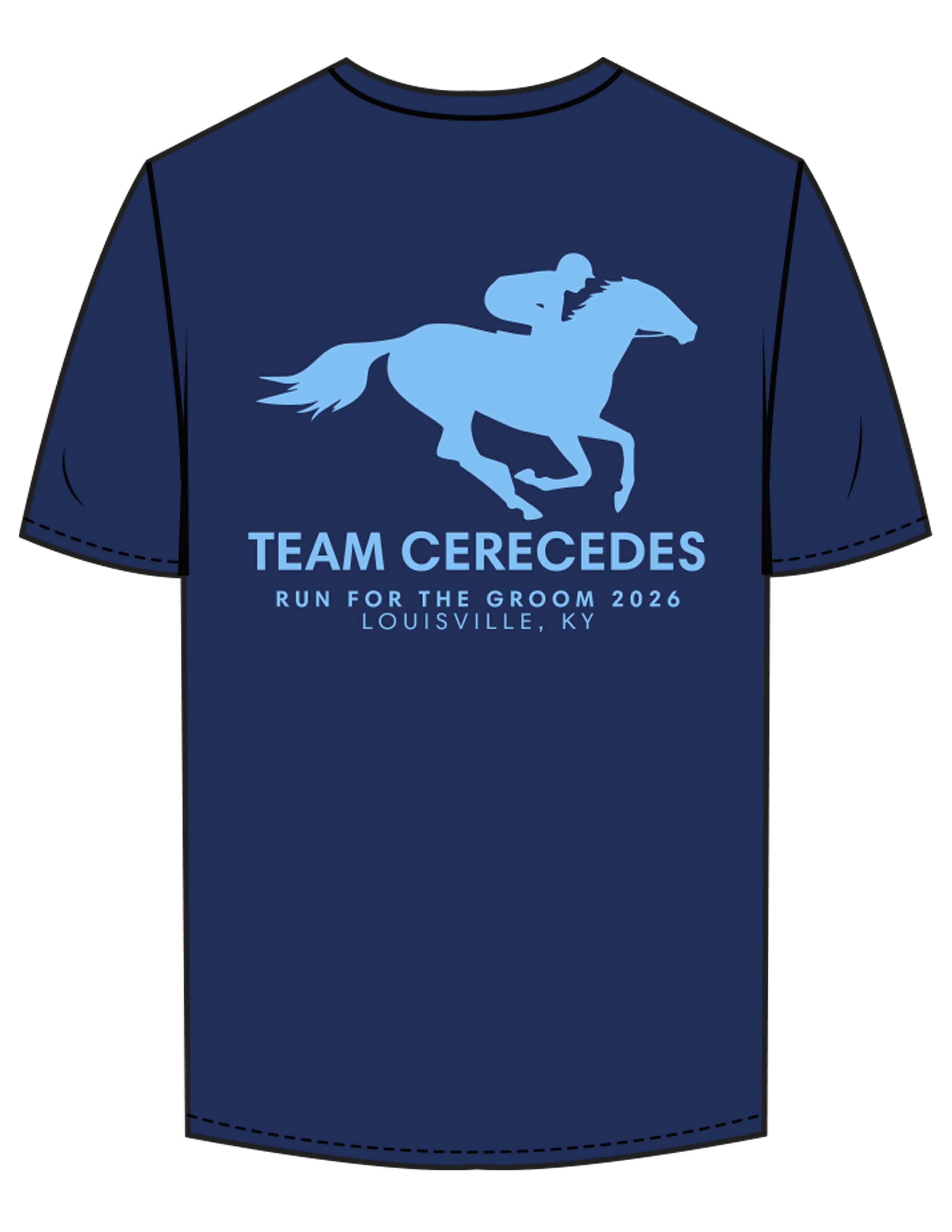 The Mens Tee - Cobalt - Bodi - Center Chest Star - Left Sleeve & Back Stacked - Printed - Baby Blue