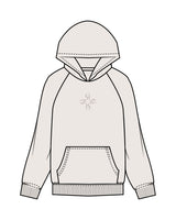 The Womens Hoodie - Bone - Core Reform - Center Chest - Printed - Tone on Tone