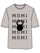 The Womens Oversized Tee - Storm - BODI MOMI - Front Stacked "KETTLEBELL" & Back Neckline - Printed - Full Color