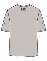 The Womens Oversized Tee - Storm - BODI MOMI - Front Stacked "KETTLEBELL" & Back Neckline - Printed - Full Color