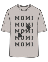 The Womens Oversized Tee - Storm - BODI MOMI - Front Stacked "BARBELL" & Back Neckline - Printed - Full Color
