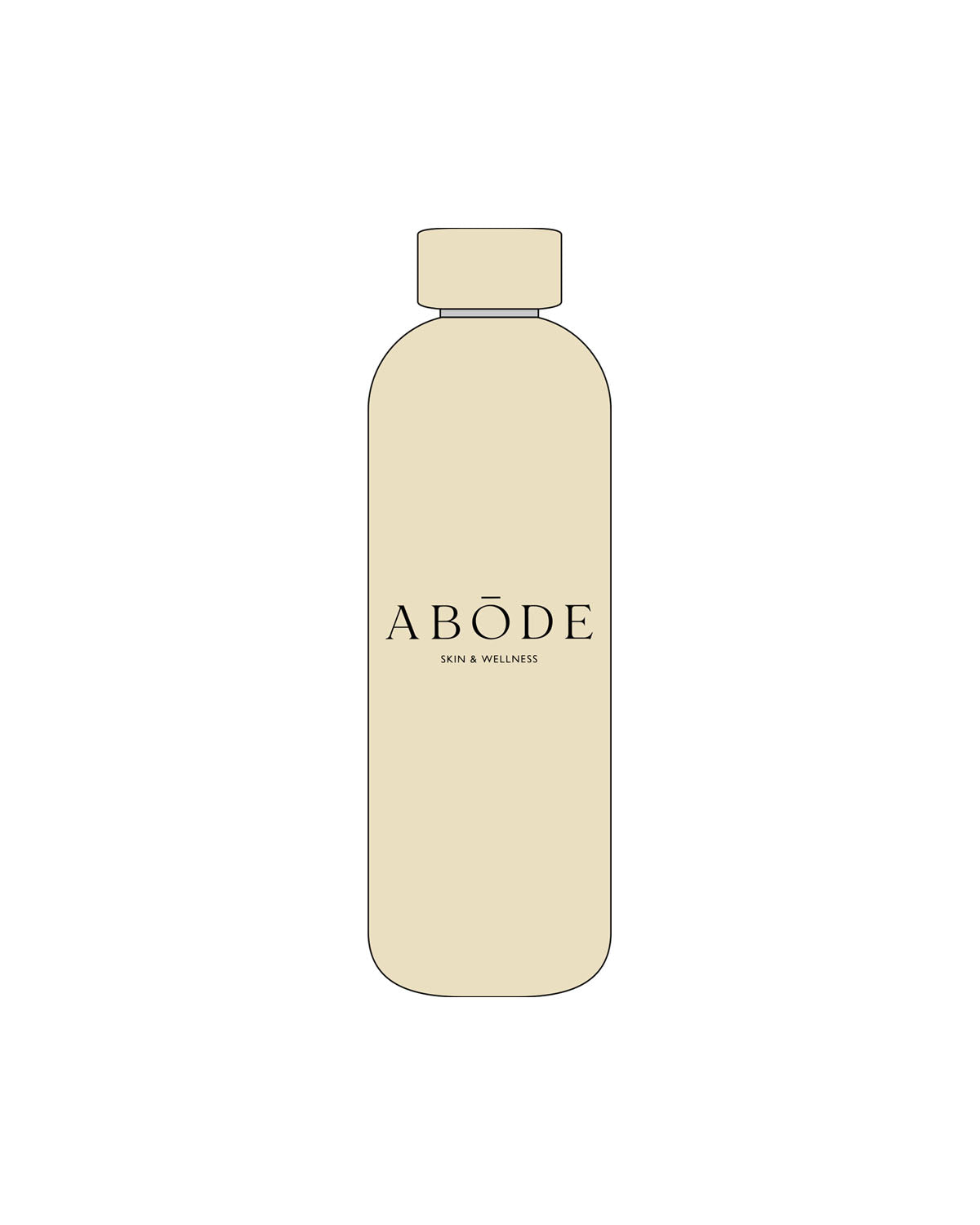 The Water Bottle - Cream - Abode Skin & Wellness - Center Stacked - Black