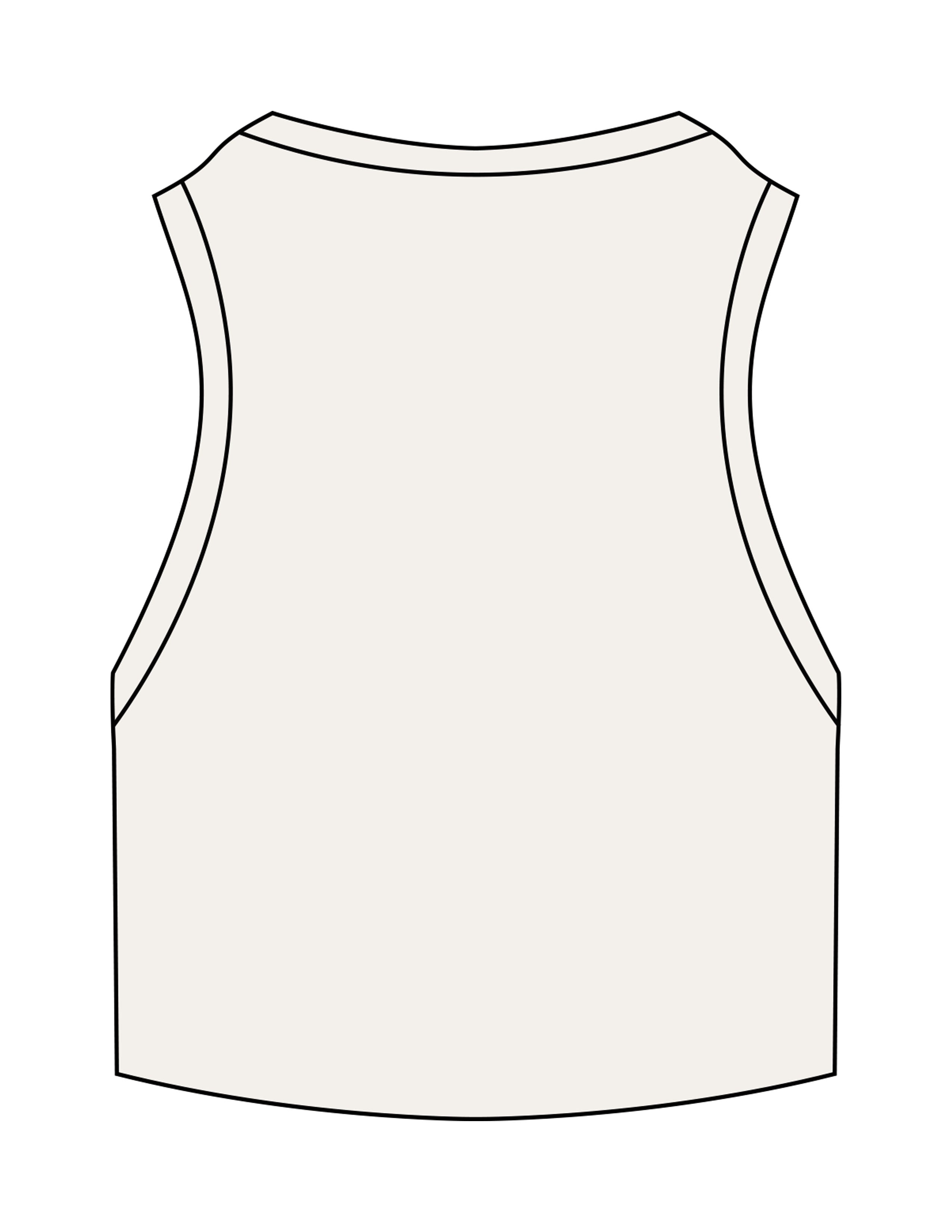 The Ribbed Crop Tank - Off White - Golden Hour RI - Center Chest - Embroidered - Gold