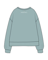 The Recycled Womens Crewneck- Arctic - Balanced Self - Center Chest Stacked & Center Back Neckline - Printed - White