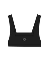 The Box Cut Bra - Black - Commit Fitness - Center Chest & Center Back - Printed - White