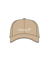 The Dad Hat - Khaki - Rumble - Center Crown Stacked - Progress - Embroidered - White