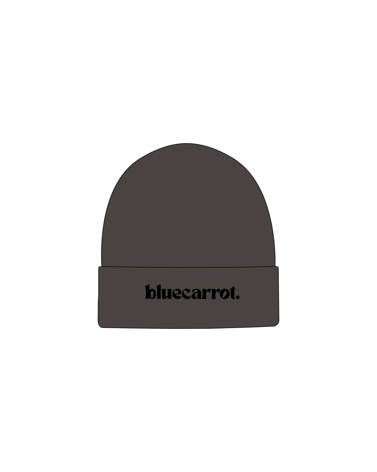 The Beanie - Dark Gray - BlueCarrot - Center Brim - Embroidered - Black