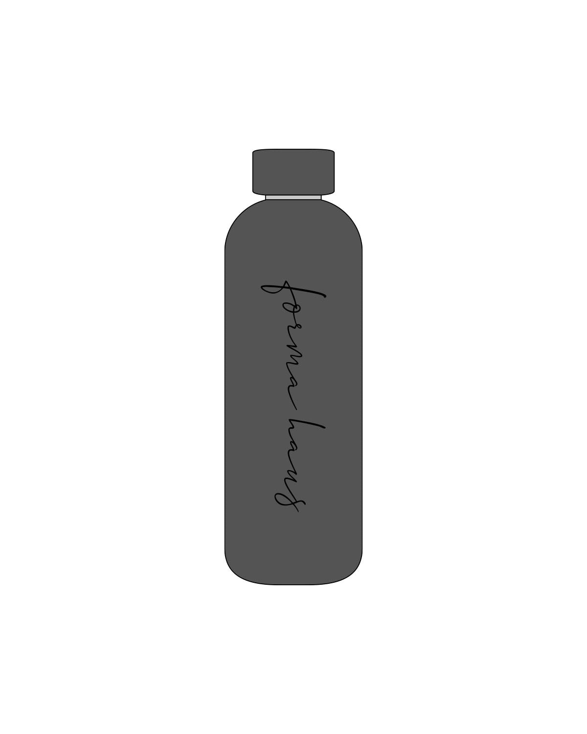 The Water Bottle - Charcoal - Forma Haus - Center - Black