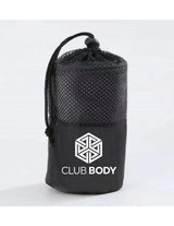 The Gym Towel - White - Club Body - Front Bottom - EMB - Black - The Gym Towel Bag - Black - Center Body - Printed - White