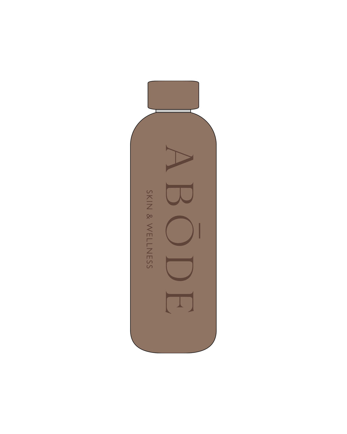 The Water Bottle - Latte - Abode Skin & Wellness - Center Stacked - Tone on Tone