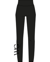 The Basic Legging - Black - WAGS - Right Bottom Leg - Printed - Black