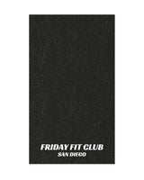 The Gym Towel - Black - Friday Fit - Bottom Stacked - Embroidered - White - Gym Bag - Center Stacked - Full Color